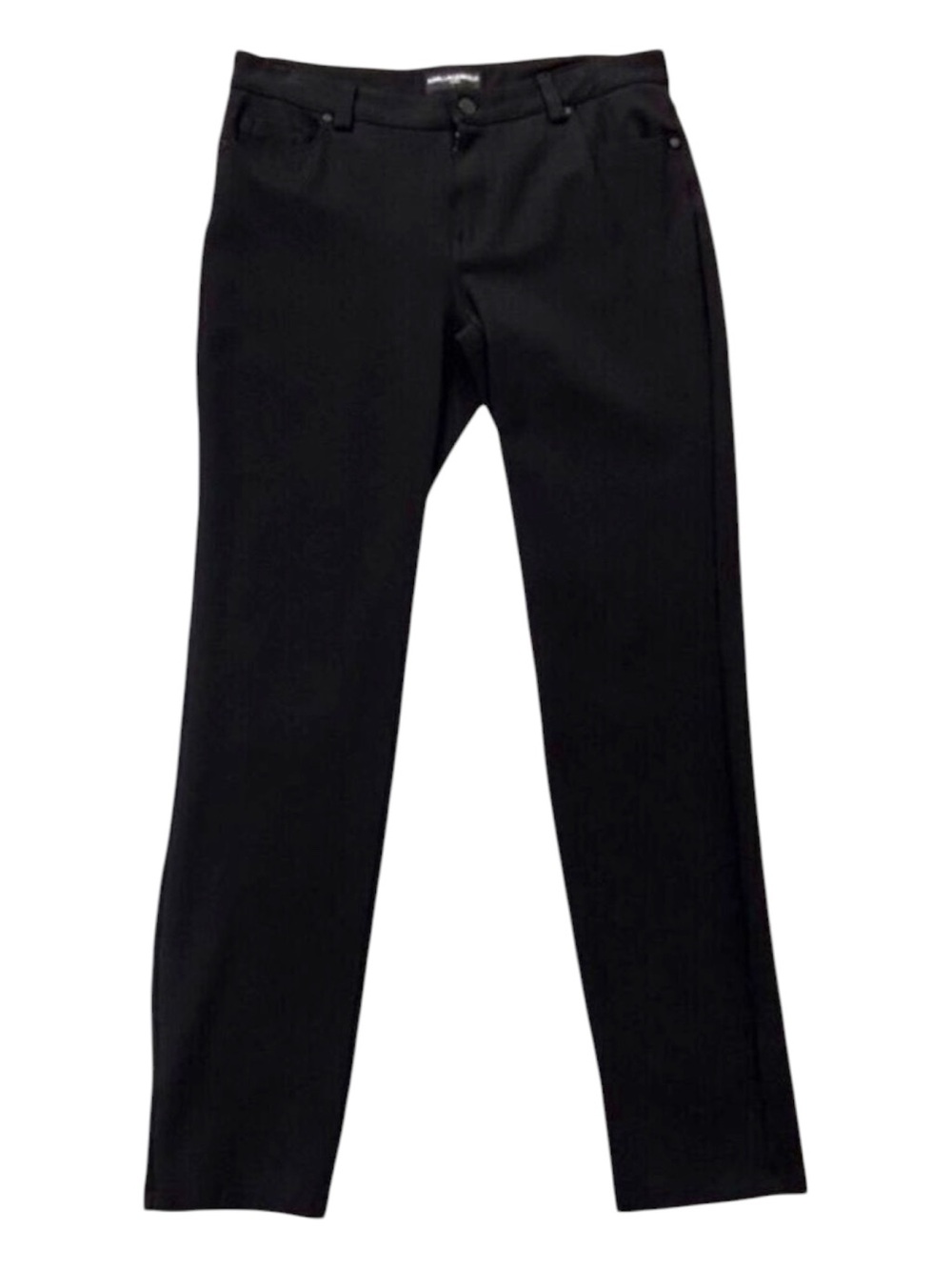 KARL Lagerfeld black trouser pants stretchy jersey jeans style medium rise size8